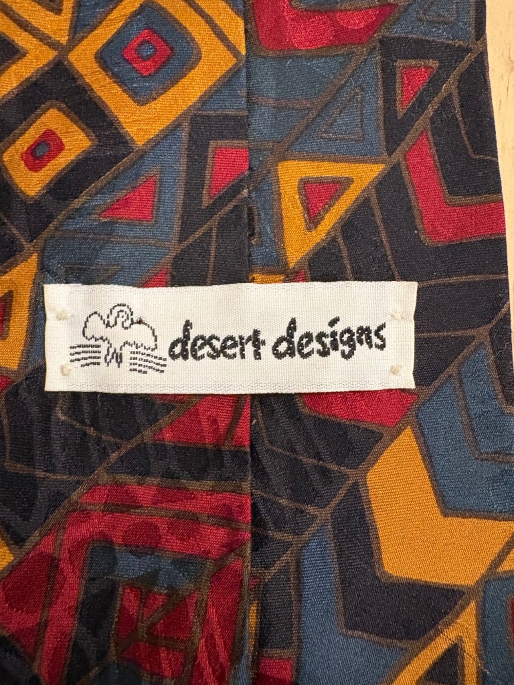 Vintage Desert Designs Jimmy Pike Silk Tie Abstract Geometric 4” Blade